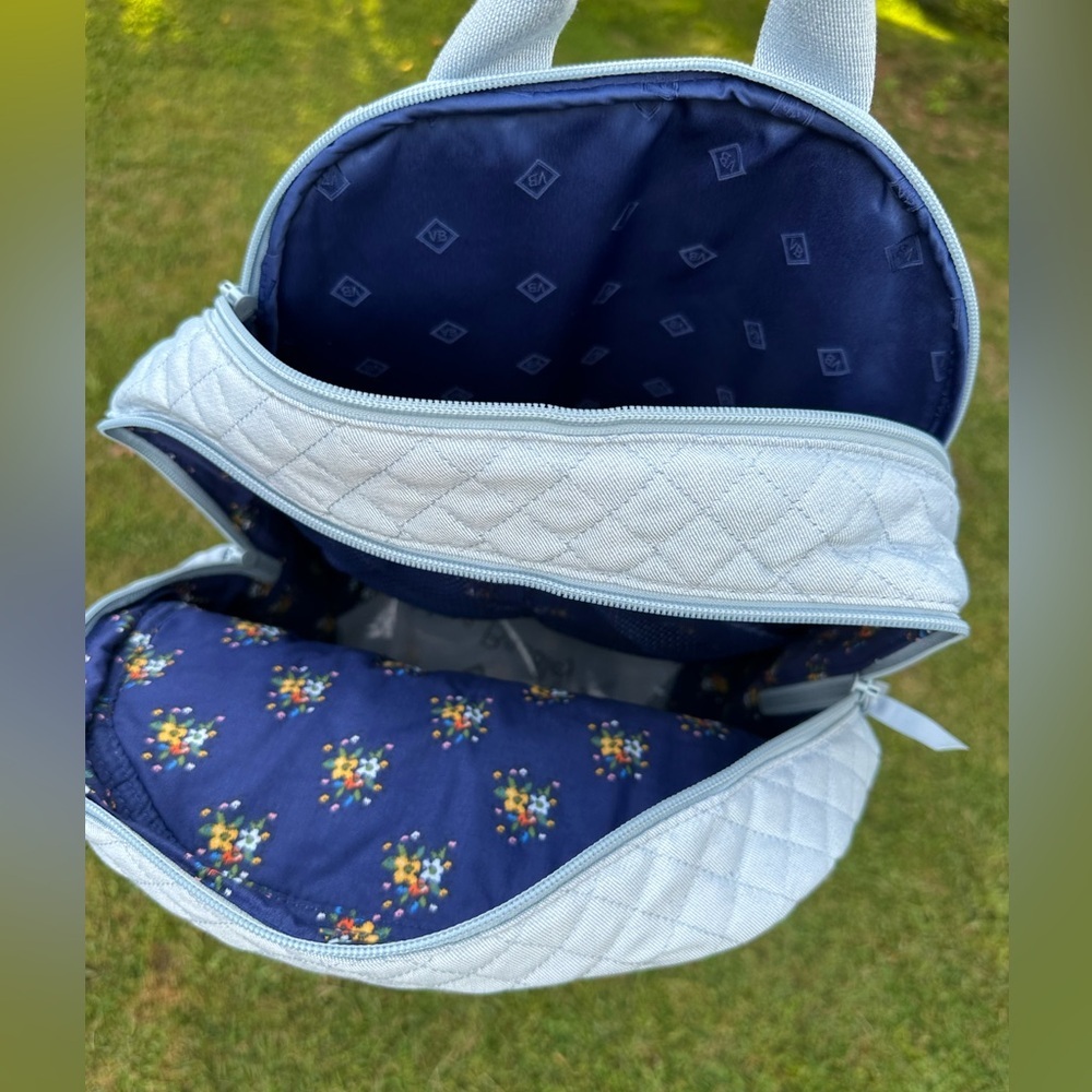 Vera Bradley Campus Backpack Sea Air Floral NWT - Picture 8 of 11